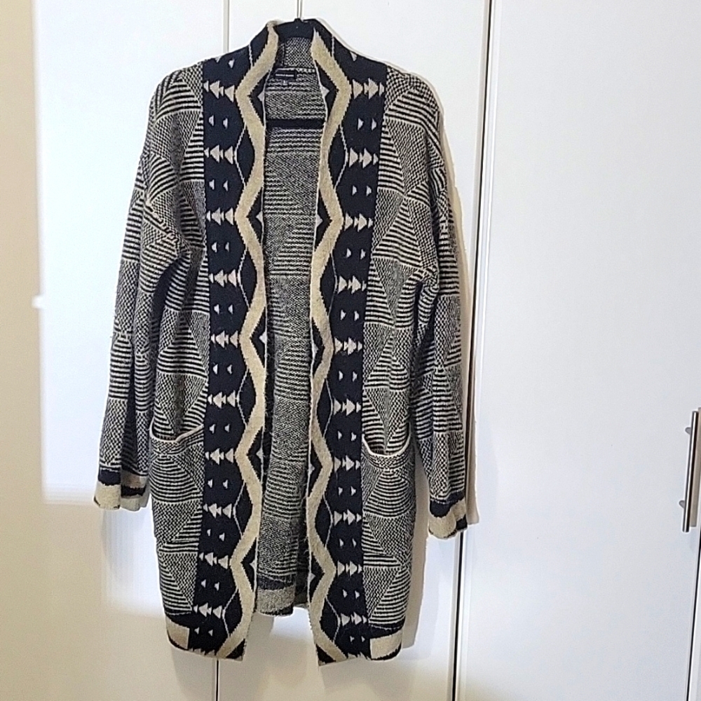Buckle Black Women's Cardigan Size Large
